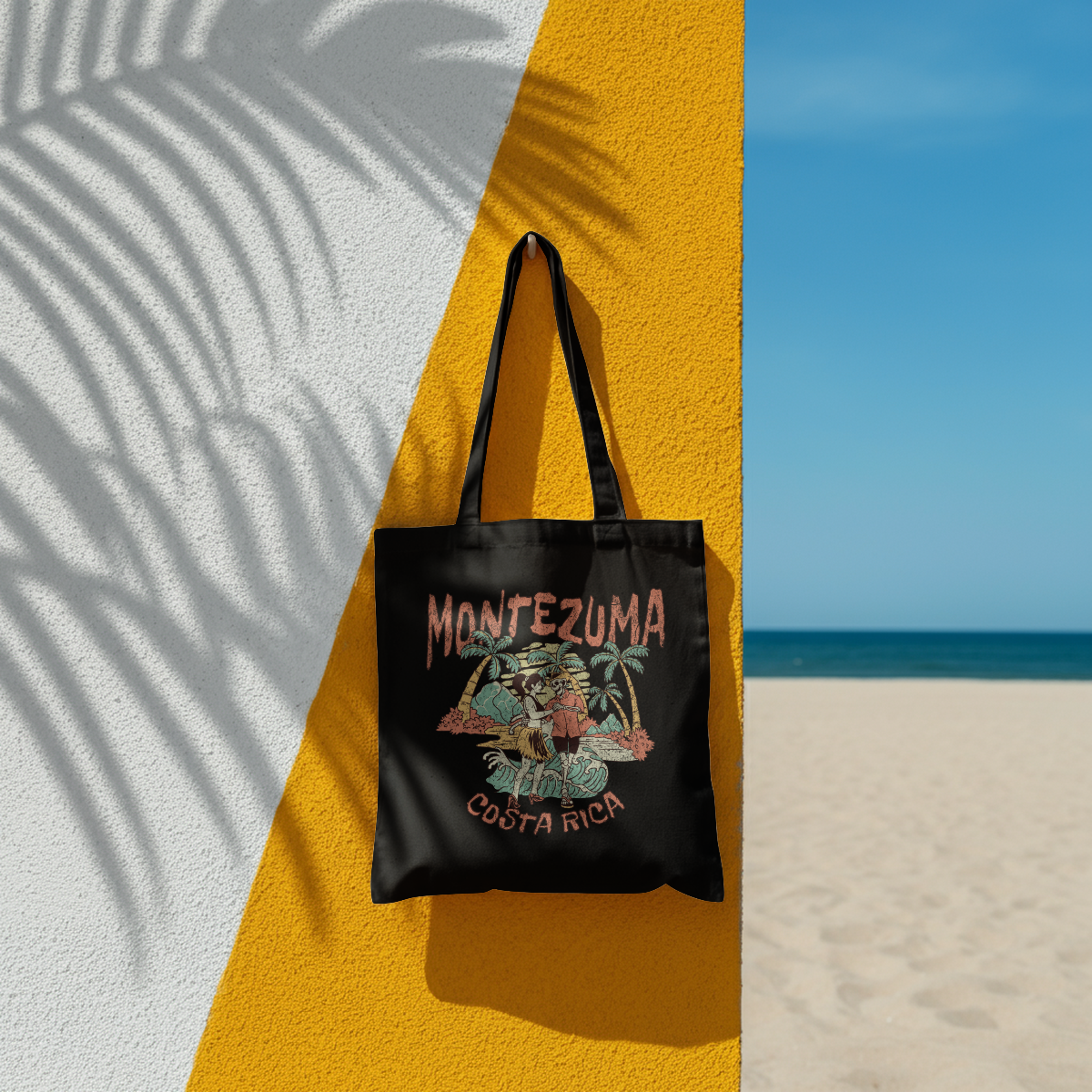 Montezuma Dancing Skeleton Tote Bag