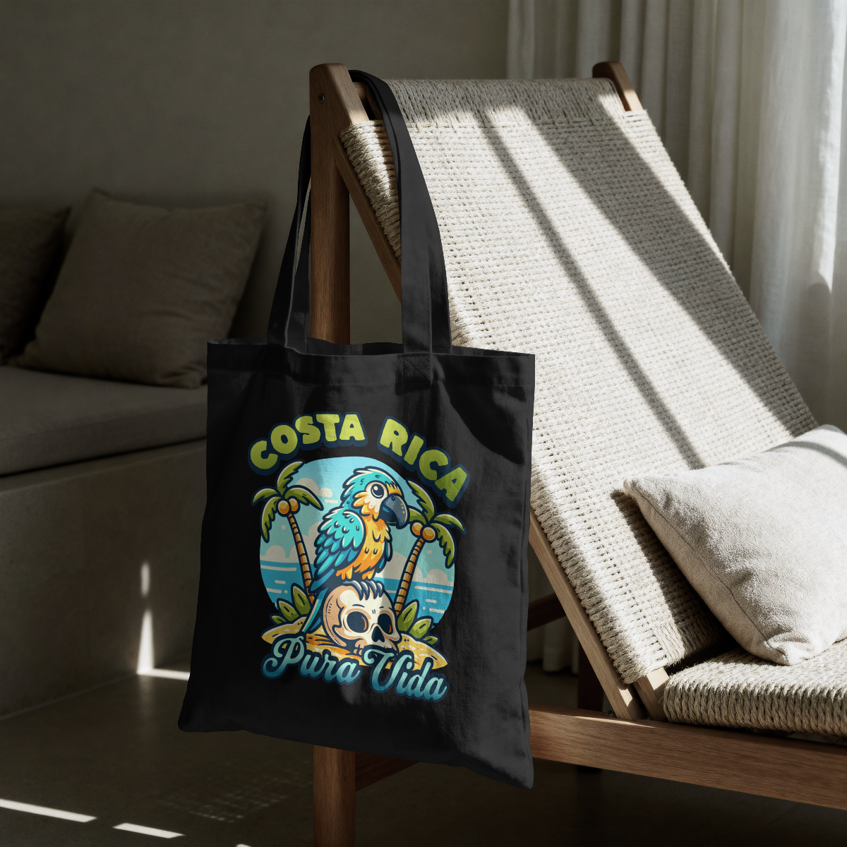 Costa Rica Pura Vida Parrot Tote Bag