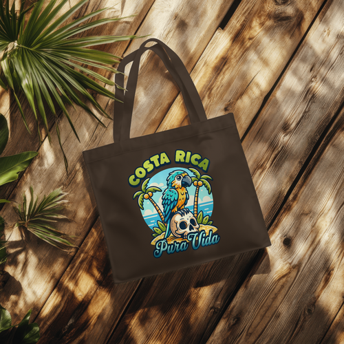 Costa Rica Pura Vida Parrot Tote Bag