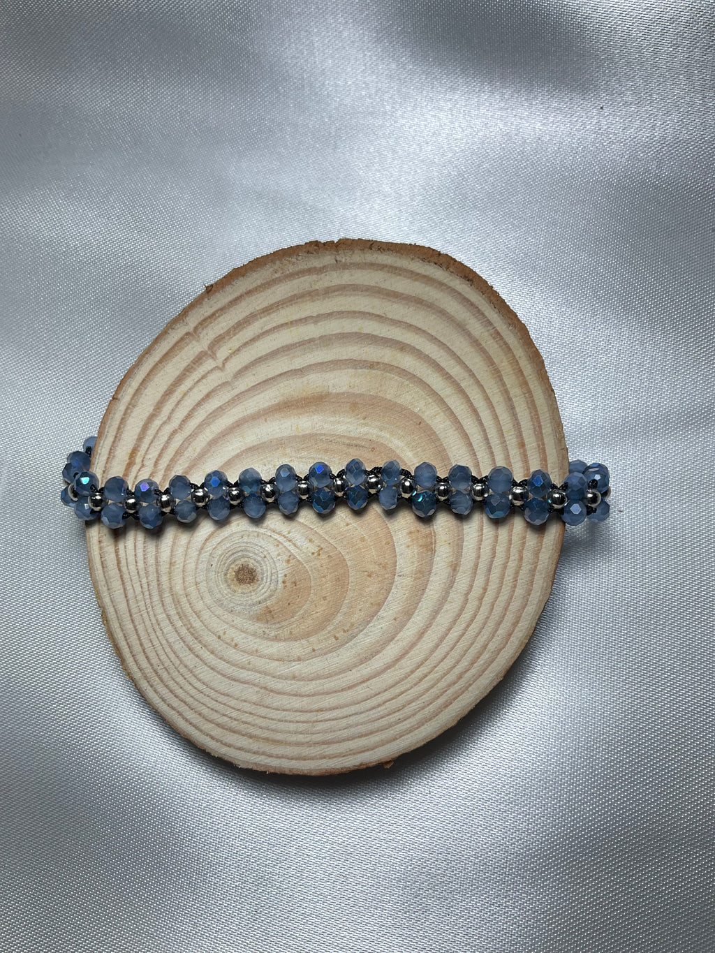 Pulsera trenzada con cristales