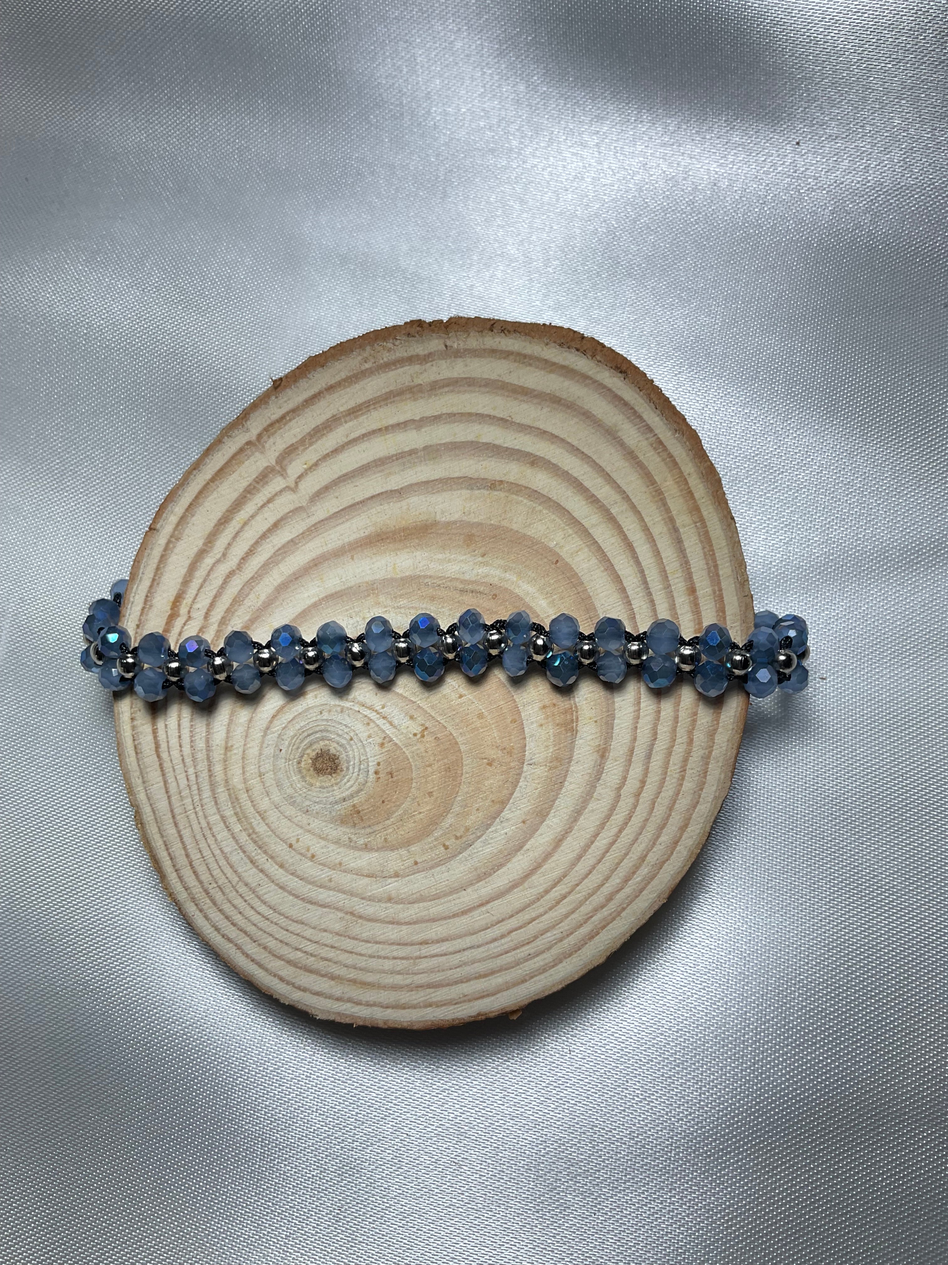 Pulsera trenzada con cristales