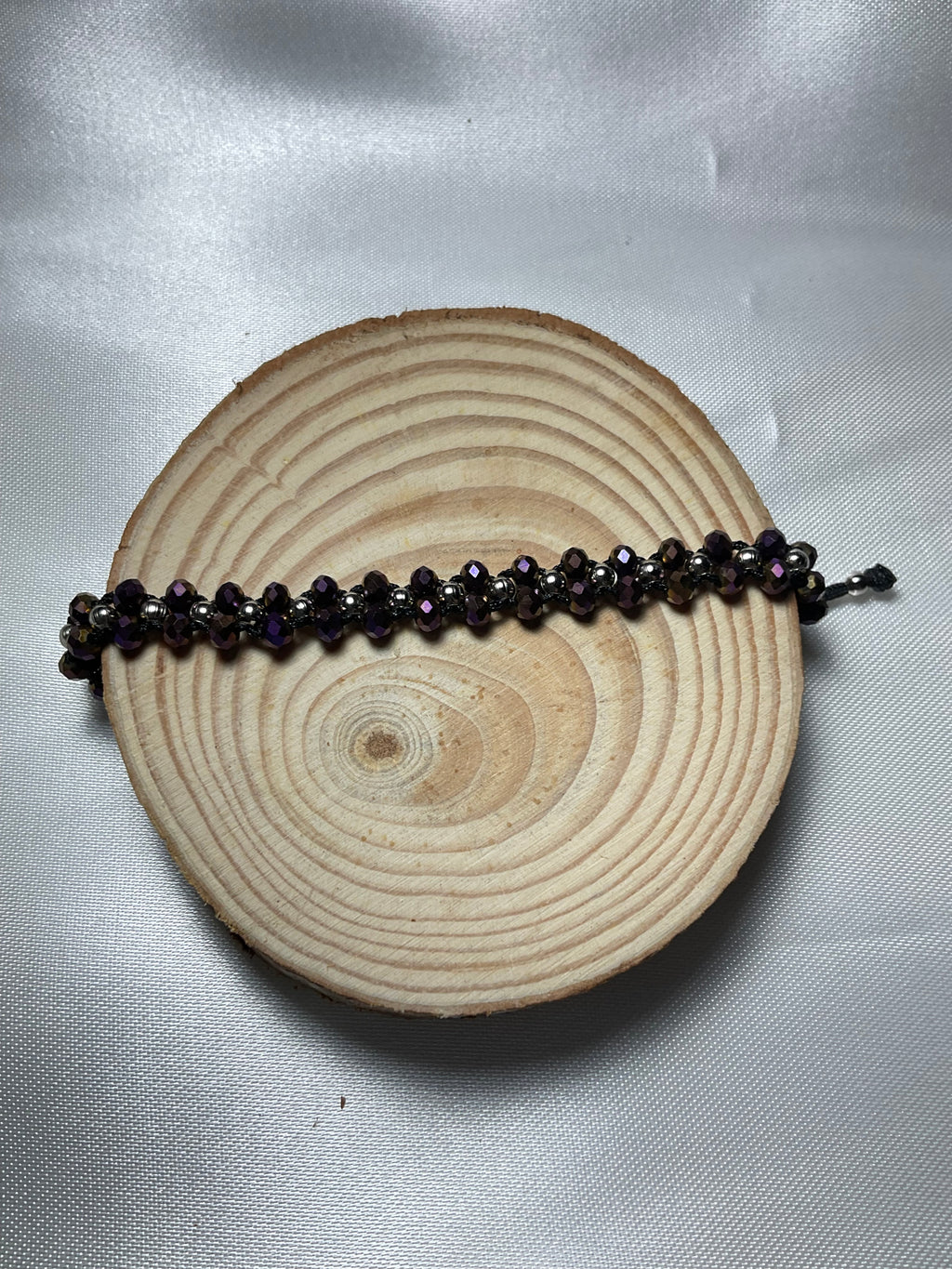 Pulsera trenzada con cristales